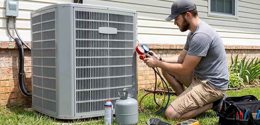 Emergency Air Conditioning Retrofit in Newtonville