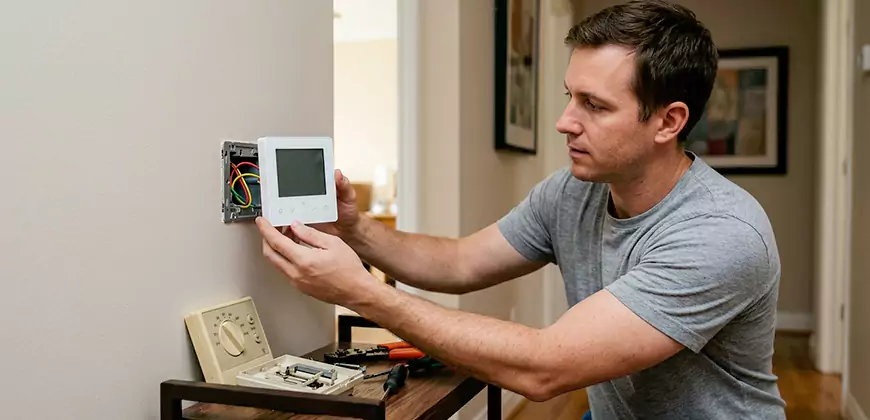 Heat Pump Thermostat Configuration in Newtonville